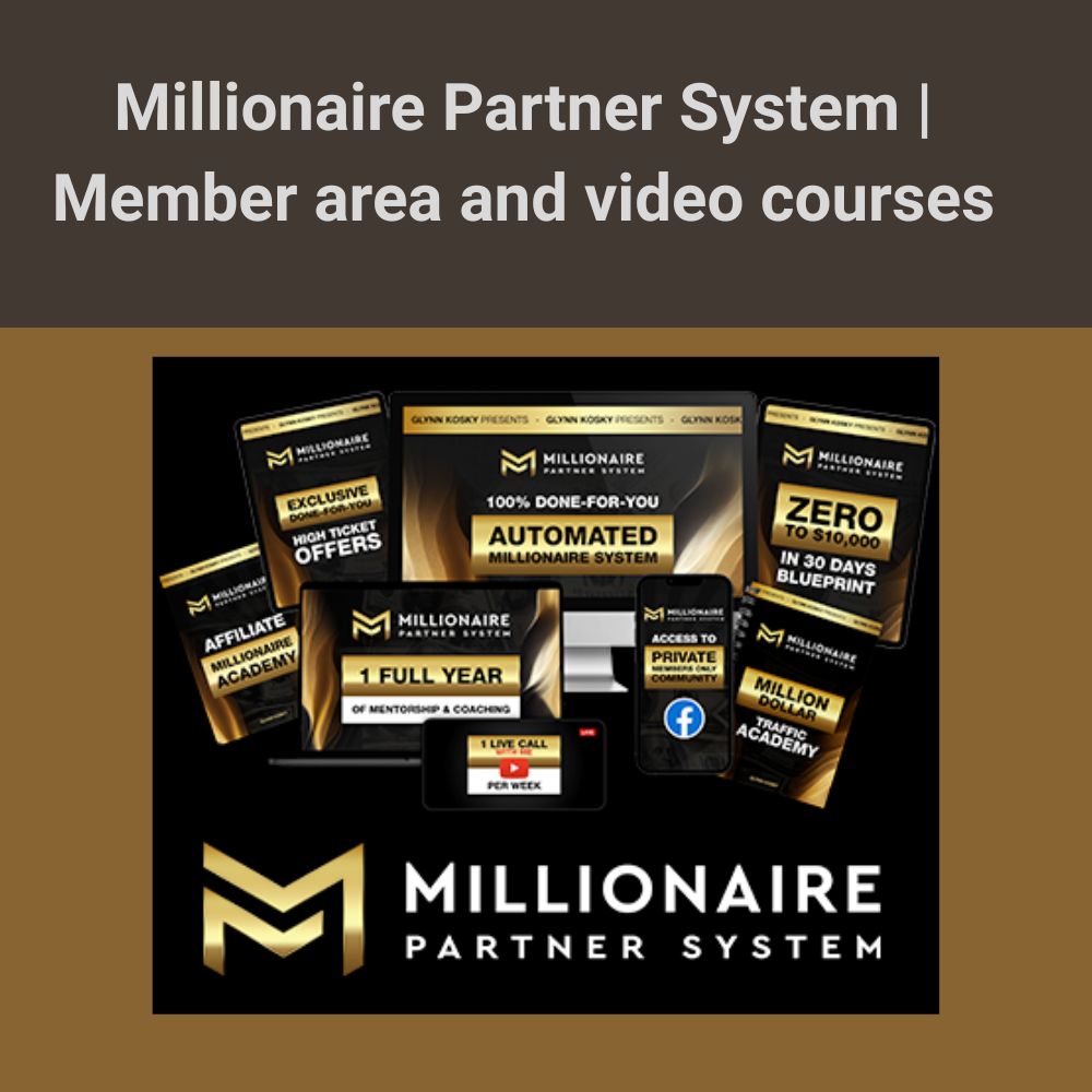 Millionaire Partner System Member area and video courses(1)